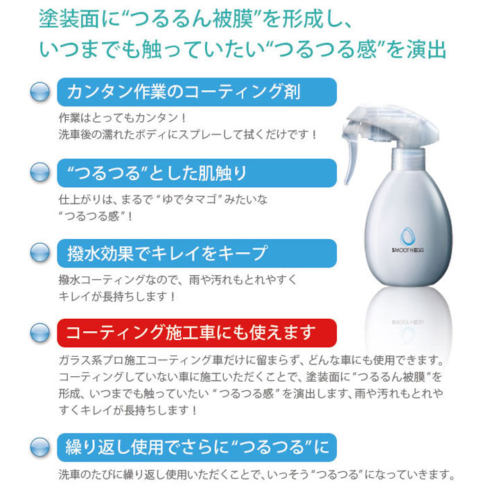 soft99 業務用4L 専用クロス付 スムースエッグ リキッド トリガー容器付き リペアコート 撥水 スプレー式 T-M