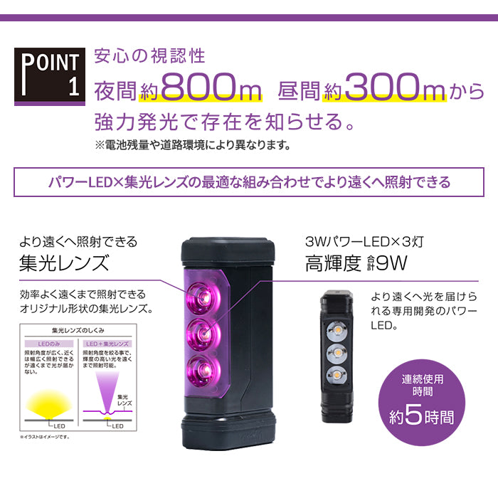 パープルセーバー エーモン 道路交通法施行規則適合品 車 バイク モト 停止表示灯 6910 T-B-60
