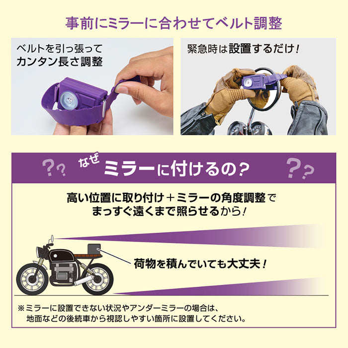 パープルセーバー モト エーモン 道路交通法施行規則適合品 バイク用 停止表示灯 6911 T-B-60