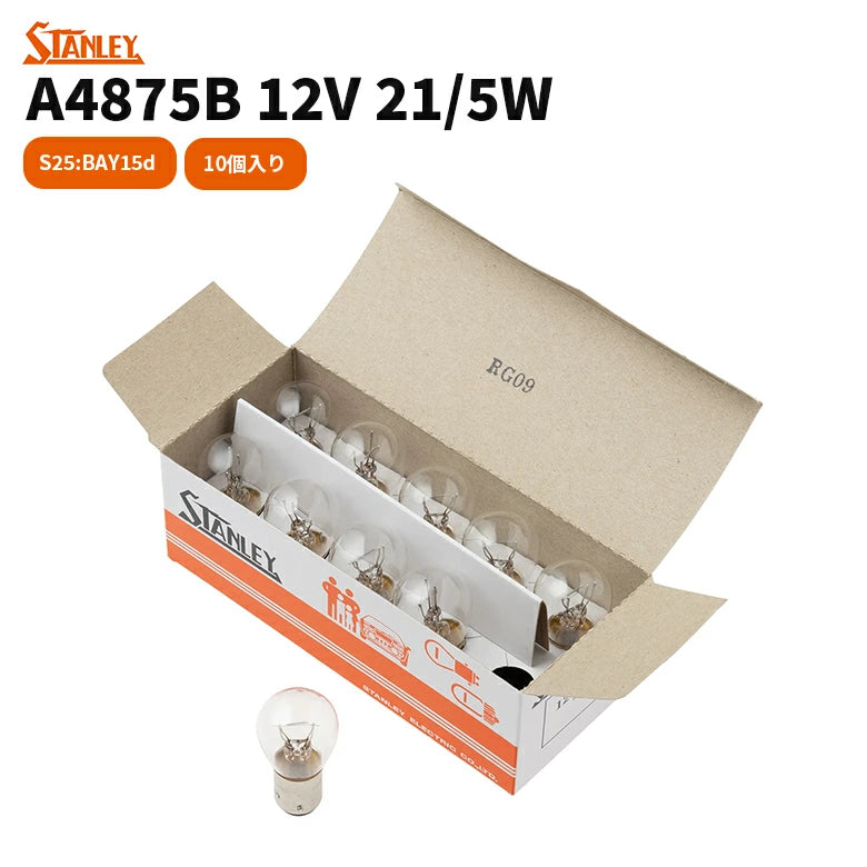 スタンレー電気株式会社 10個入り ノーマル電球 箱入り A4875B T-B-60