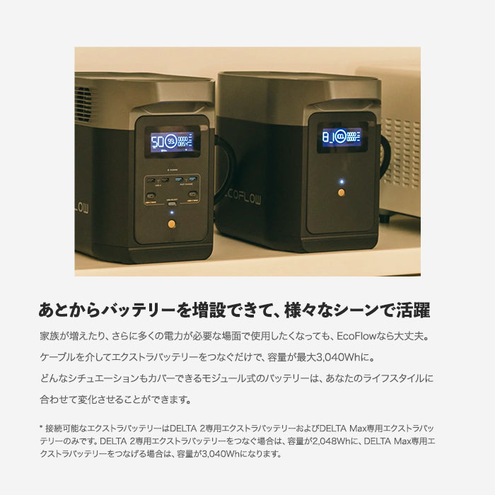 【メーカー取寄せ】ポータブルポータブル電源 DELTA2 EcoFlow trysA DELTA2 1,024Wh 1000W 急速充電 AC出力1,500W