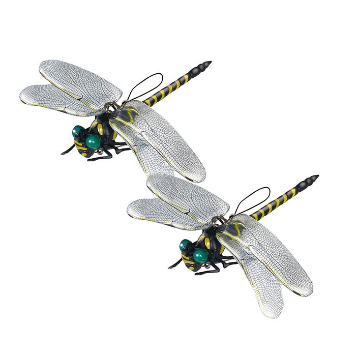 オニヤンマ 虫除け フィギュア 12cm ストラップ 安全ピン 釣り 山登り キャンプ 草刈り ベランダ 家庭菜園 ゴルフ 屋外作業 M-B
