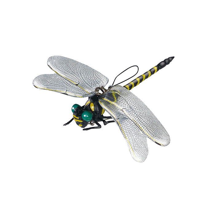 オニヤンマ 虫除け フィギュア 12cm ストラップ 安全ピン 釣り 山登り キャンプ 草刈り ベランダ 家庭菜園 ゴルフ 屋外作業 M-B
