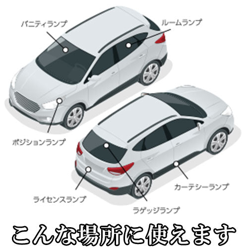 お得10個セット スフィアライト 補修用LEDバルブ T10 6000K 80ルーメン 国産車専用 ハイブリッド車対応 T-M