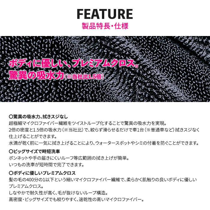 洗車クロス ペルシード プレミアムクロス ビッグ 吸水クロス PCD-203 trysE T-B-60