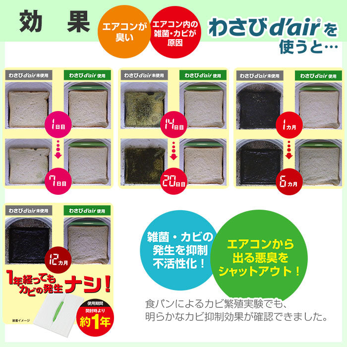 ヴァレオ わさびデェール 1個 Valeo わさびd'air VCC04624 エアコンフィルター用 抗菌 消臭剤 ワサビ デェール カビ防止 消臭 フィルター装着 T-B-60