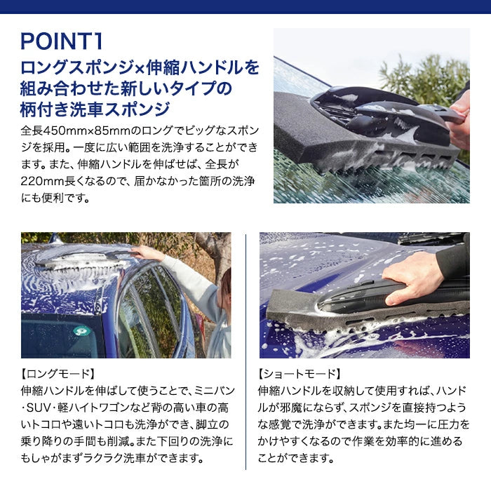 SOFT99 ALAUNEN ながロングスポンジ 02905 洗車スポンジ T-B-60