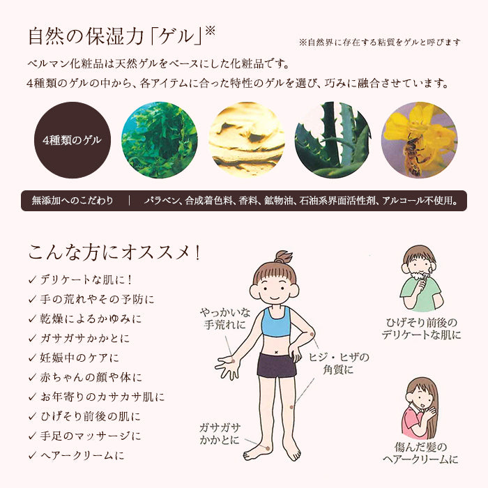 ベルマン化粧品 ゲルホームクリーム  フェイスクリーム ボディクリーム保湿 手荒れ 肌荒れ