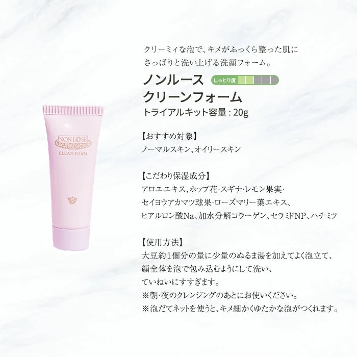 ベルマン化粧品 ノンルース トライアルキット 4点セット クレンジング 洗顔料 化粧水 クリーム NL-TRIAL4 T-B-60